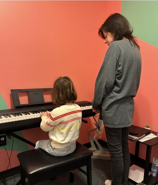 piano with teacher