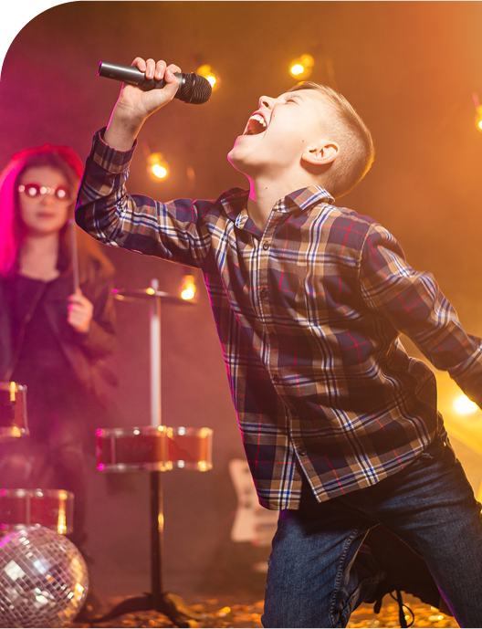 Student performs for Grace the Stage