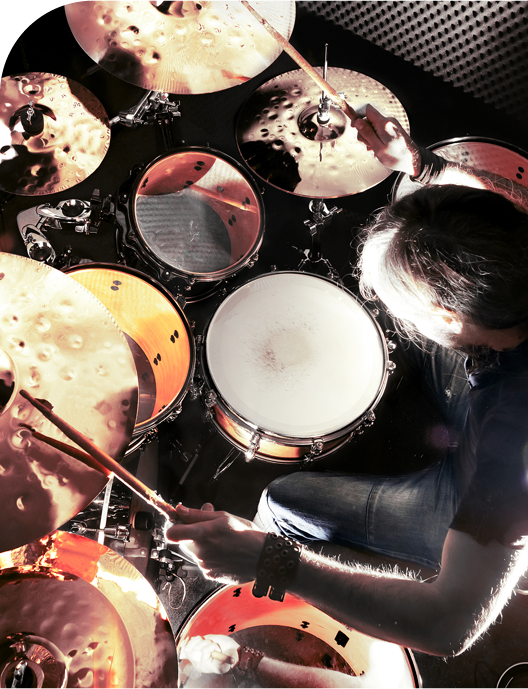 Live drum performances from students